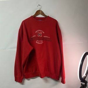 Vintage University Of Nebraska Sweatshirt XL RED